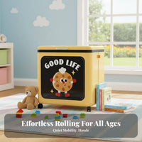 Large Capacity Foldable Frontopening Box hinged lid Toy Chest foldable Design Organizer container flexible for Families, Parents, Living Room, Playroom, Bedroom, Nursery