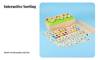 Wooden Classification Box Early Education Wooden Shape Sorting Box Educational Color and Shape Matching Toy for Young Children, Preschool, Daycare