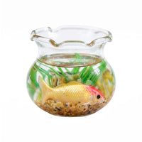 Dollhouse Aquatic Aquarium Flared Rim Mini Aquatic Bowl Mini Bowl Aquarium Clear Finish Scale Aquarium Realistic Look