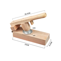 Deepened Wooden Pastry Press with Handle Versatile Pastry Pressing Mold Handheld Pastry Press with Mold Heavy-Duty for Bakers, Home Cooks, Baking, Snack Making, Kitchen