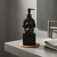 Raised Design Hip-Hop King Dispenser Square Base Sculptural Pump Dispenser Embossed Decorative Item