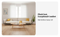3-Person Upholstered Settee sturdy Wood Frame Upholstered Multi-Seater Couch Nordic Design Sofa for homeowners, Families, Lounge Area, Office, Bedroom
