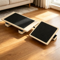 Textured Balance Board with Non-Slip Surface Long-Lasting Wooden Balance Board Lightweight 360-Degree for Home Gym