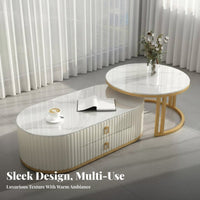 Scratch Resistant Sintered St Single Top Coffee Table Easy to Clean Sintered St Single Top Table High Load Capacity Living Room Furniture Light Luxury Design for Families, Homeowners, Renters, Home, Lounge Area, Apartment