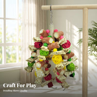 Pet Accessories Hanging Bird Gnaw Toy Physically Active Woven Bird Gnaw Toy Mentally Stimulating for Birds