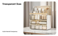 Desktop Makeup organizer with Drawers particle-proofresistant Multi-Compartment cosmetics organizer