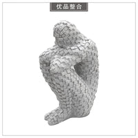 样板间茶几简约现代家居软装饰品摆件仿真花玻璃烛台组合ZH3354