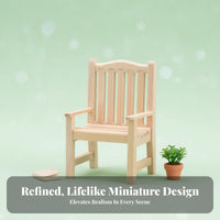 Photography Prop 1:12 Scale Wooden Bench DIY Paintable Miniature Wooden Bench Realistic Feature 1:12 Scale Furniture Artisan-Made for Crafters, Dioramas, Model Scenes, Craft Projects