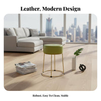 minimalist design Round Padded Stool adaptable Round Upholstered Ottoman Multifunctional Vanity Seat Non-Slip Feet for homeowners, Adults, Students, Entryway, Makeup Room, Bedroom, awayice