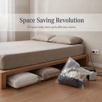 Vacuum Compression Storage Bags for Clothes, Quilts, and Down Jackets with Airtight Seal