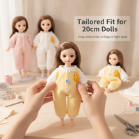 Ugly Doll Jumpsuit for 20cm Cotton Dolls, Cute Standing/Sitting Pose Outfit Set