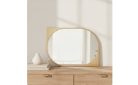 Asymmetrical Mirror Decorative Mirror with Gold Frame Modern for Living Room