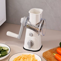 Interchangeable 3 in 1 Drum Cutter Stainless Steel Drums Rotary Cheese Grater Time Saving Hand Crank Vegetable Chopper Liberated for Meal Prep