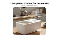 Transparent Design Rice Storage Container Moisture-Proof Airtight Rice Container Multi-Purpose for Countertop, Kitchen Cabinet