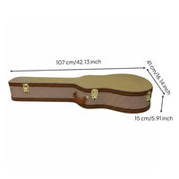 Guitar Case Convex Top Hard cover Guitar Case Zippered Lock Latch Musical Instrument Storage for Travel