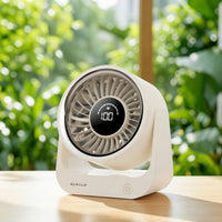 Desktop Circulation Fan Quiet Rechargeable Fan with LED Display Adjustable for Bedroom