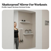 Self Full Body Mirror No Damage Walls Acrylic Full Body Mirror Easy Install Home Decor for Fitness Enthusiasts, Dancers, Dance Studio