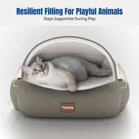 Enclosed Pet Den Removable and Cleanable Adaptable Cave Bed Exceptionally Warm 2-in-1 Design for Living Room, Bedroom