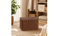 Rectangular Storage Basket with Lid Decorative Storage Box with Lid Portable Organizer for Bedroom