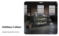 Microwave Oven Stand with Storage Multifunctional Microwave Stand with Storage Large Capacity Multi-Layer Kitchen Cabinet for Homeowners, Dining Room
