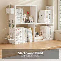 Extendable Pegboard Organizer Space-Saving Desktop Shelf Large Capacity