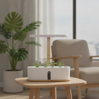 Soilless Hydroponic Planter with LED Grow Light Compact Hydroponic Planter with Grow Light Rectangular Countertop Planting Machine for Gardeners, Beginners, Kitchen