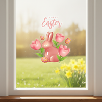 Easter Window Cling No Glue Easter Window Cling Easy to Apply Spring Holiday Sticker Set for Shop Owners, Families, Storefront, Home, Classroom