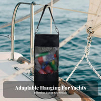 Boat Waste Bag Trash Bag Drawstring Closure Hanging Boat Garbage Container for Boaters, Fishermen, Boating, Fishing