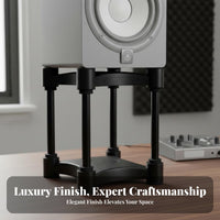 Desktop Speaker Decoupling Stand Reduces Resonance Vibration Sound-Dampening Speaker Base Improves Sound Clear Studio Speaker Stand