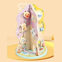 Tree Bead Maze Sliding Pieces Wooden Bead Maze Fine Motor Skills Roller Coaster Wire Toy