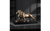 Lion Sculpture with Base Carved Lion Sculpture Detailed for Art Collectors, Office