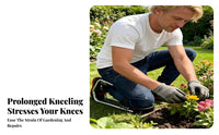 Metal Frame Garden Kneeler Support Cushions Garden Kneeler Bench Supports Back and Knee Relief Outdoor Helper Comfortable Foam Pad for Gardening