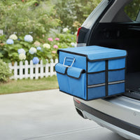 Compact Car Trunk Storage Box Easy to Clean Trunk Storage Organizer with Lid Spacious Foldable Cargo Box Universal for Road Trips