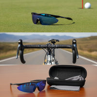 Blue-Tinted Golf Ball Spotter Glasses Lightweight Ball Finding Sunglasses Comfortable Golf Sunglasses with Case Proof for Athletes
