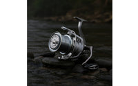 Rotating Fishing Reel Folding Fishing Reel with Long-Cast Spool Ergonomic Sturdy for Anglers, Pier Sessions