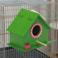 Hinged Roof Bird Boxes for Gardens UK, Pre Assembled Birdhouse for 2 Parakeets, Bird Houses for Garden with Perch and Feeder, Wooden Nest Box
