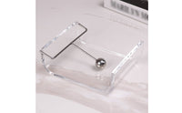 Tissue Holder with Metal Arm Rectangular Acrylic Tissue Holder Flat Napkin Dispenser for Washroom Vanity