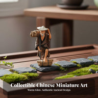 1:64 Scale Miniature Scene Figure High Feature Ancient Chinese People Figurine Bonsai Landscape Decoration Elegant Features