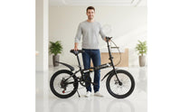 20 Inch Folding Bike With Mudguards 7-Gear Folding Bike Adjustable Seat Portable Town Bike for Commuters, Students, Commuting, City, Travel