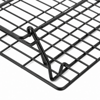 Foldable Cooling Rack for Cakes, Lattice Pattern Cooling Rack, Nonstick Heavy Duty Cookie Cooling Rack for Baking, Matte Black Rust Resistant