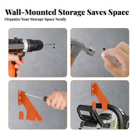 Woodcutting Tool Holder Wall Mount Heavy-Duty Space Saving Garage Organization for Workshop, Shed