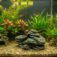 Turtle Basking Perch Water Permeable Reptile Basking Rock elevated Temperature Fired Ceramic Rock Cave for Turtles, Reptiles