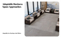 4 Pieces Modern Chinese Design Sofa and Armchair Group Minimalist Aesthetic Reception Seating Comfortable Office Furniture With Armrests for Business Owners, Corporate managerials, Clients, Conference Room, Bedroom