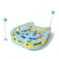 Cat Maze Toy with Balls Enrichment Cat Puzzle Maze Toy Hunting Hide and Seek for Cats, Living Room, Home