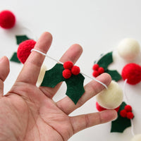 Textile Fruit Garland Handmade Look Holly Fruit Garland Festive