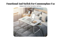 Multi-Functional Foldable Laptop Table Space-Saving Bed Tray No Assembly Required Lap Desk Ergonomic for Students, Remote Workers, Dorm Room, Floor, Travel, outsidedoor