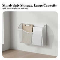 Space-Saving Wall-Mounted Mesh Basket Drilldrillless Installation Hanging Document Basket Multi-Purpose Magazine Rack Versatile for Students, Homeowners, Teachers, Dorm Room, Bedroom, Classroom, Entryway