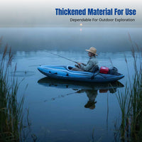Inflatable Kayak, Thickened Wear-Resistant Canoe, Foldable Raft for Fishing and Outdoor Water Activities