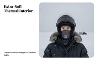 Balaclava Face Covering Windproof Fleece Lined Balaclava Thermal Full Face Cover Thickened Motorcycle Helmet Liner