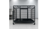Metal Pet Cage Wheels Portable Pet Cage Square-Tube Frame